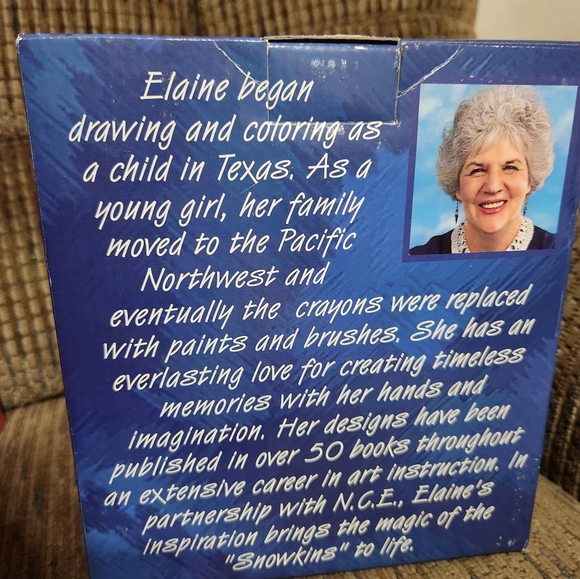 Vtg Elaine Thompson Snowman Lantern Snowkins Collection Ceramic Candle 1999 NCE - Picture 10 of 11